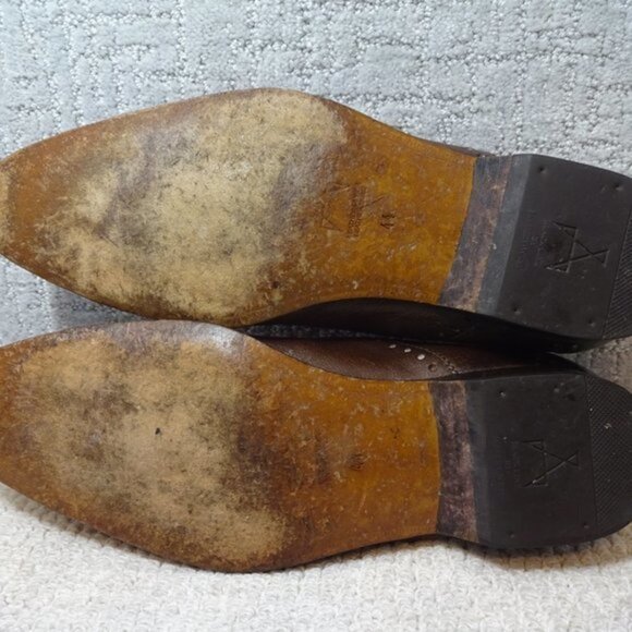 Blackline Jeffery West Mens Size EU 44 US 11 Brown Leather Slip on Brogue Shoes - Picture 6 of 12